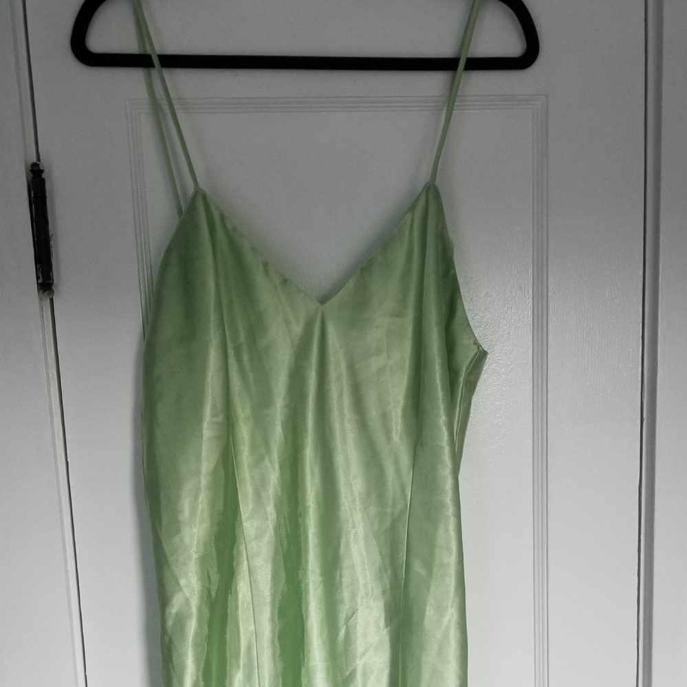NY&Co Green Slip Dress Size L